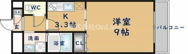 アンプルールクラージュエトッフ｜大阪府東大阪市衣摺５丁目(賃貸アパート1K・2階・31.46㎡)の写真 その2