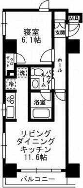 レジディア月島Ⅲ｜東京都中央区月島３丁目(賃貸マンション1LDK・6階・40.21㎡)の写真 その2