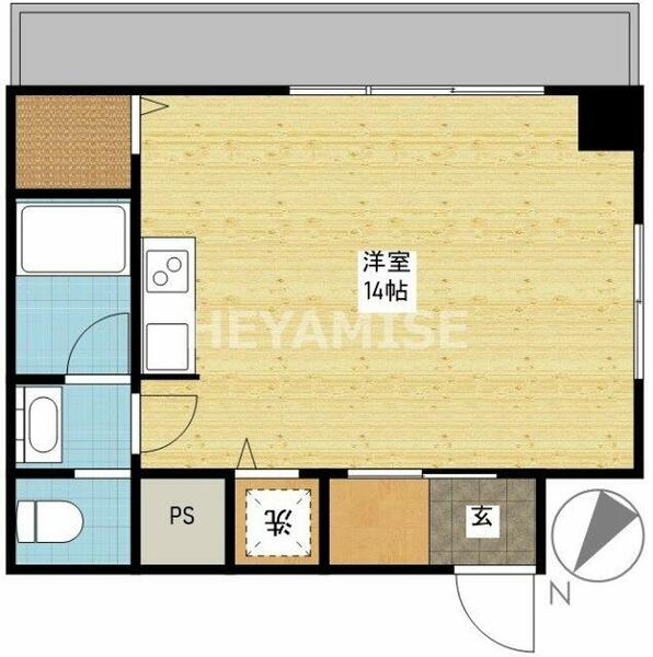 長崎県長崎市麹屋町(賃貸マンション1R・9階・35.34㎡)の写真 その2