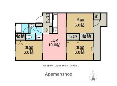 同じ建物の物件間取り写真 - ID:207001063779