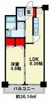 メディアパークＩＩ 203 ｜ 福岡県北九州市小倉南区田原４丁目（賃貸マンション1LDK・2階・36.14㎡） その2