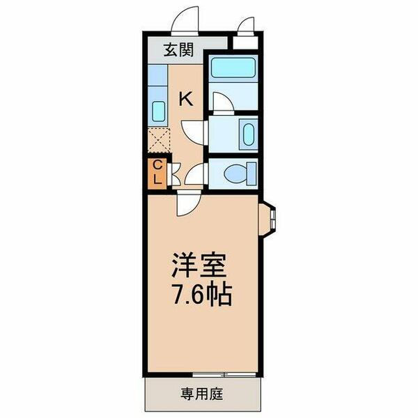 和歌山県和歌山市有家(賃貸アパート1K・1階・23.65㎡)の写真 その2