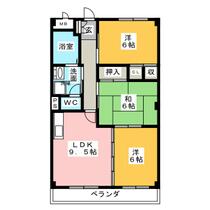 グリーンパーク新舞子  ｜ 愛知県知多市新舞子東町１丁目（賃貸マンション3LDK・3階・62.37㎡） その2