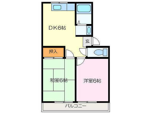 三重県多気郡明和町大字斎宮(賃貸アパート2DK・1階・40.00㎡)の写真 その2