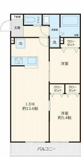 東京都足立区六町２丁目(賃貸アパート2LDK・2階・51.16㎡)の写真 その2