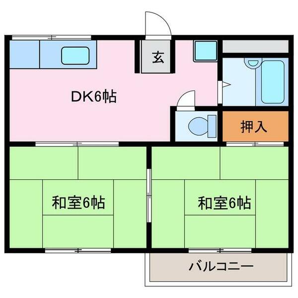 三重県伊勢市吹上２丁目(賃貸アパート2DK・2階・37.80㎡)の写真 その2