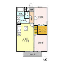 グランデ賀来 101 ｜ 大分県大分市賀来西１丁目（賃貸アパート2LDK・1階・54.45㎡） その2