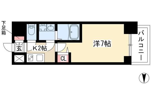 オーキッドレジデンス鶴舞 1204｜愛知県名古屋市中区千代田３丁目(賃貸マンション1K・12階・23.91㎡)の写真 その2