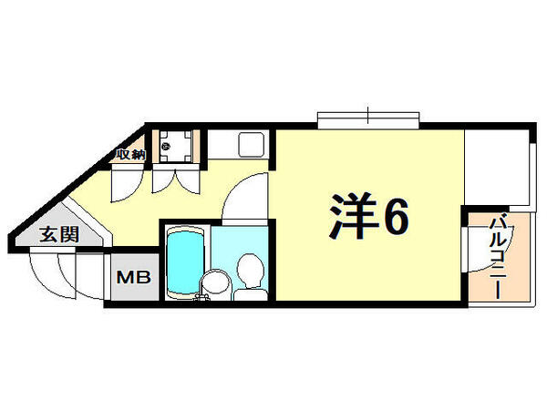 兵庫県西宮市霞町(賃貸マンション1R・2階・15.17㎡)の写真 その2