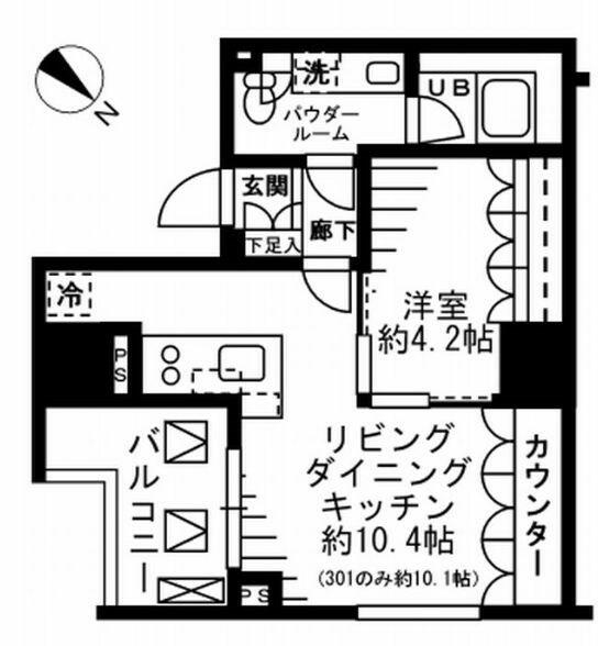 東京都中央区勝どき４丁目(賃貸マンション1LDK・9階・40.06㎡)の写真 その2
