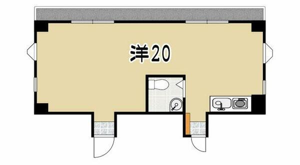 （管理）ＶｉｃｔｏｉｒｅⅡ 402｜沖縄県那覇市若狭１丁目(賃貸アパート1R・4階・35.53㎡)の写真 その2