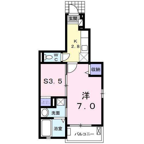 愛知県小牧市大字間々原新田(賃貸アパート1SK・1階・31.65㎡)の写真 その2