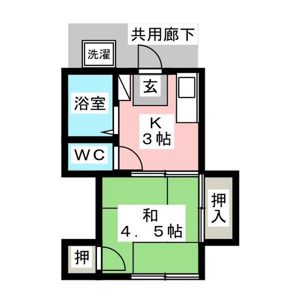 サクラハイツ 102｜東京都渋谷区本町６丁目(賃貸マンション1K・1階・18.00㎡)の写真 その2