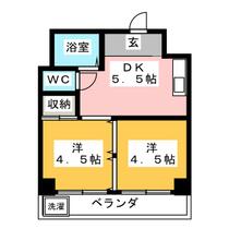 向陽ビル  ｜ 愛知県名古屋市中区新栄１丁目（賃貸マンション2DK・6階・30.13㎡） その2