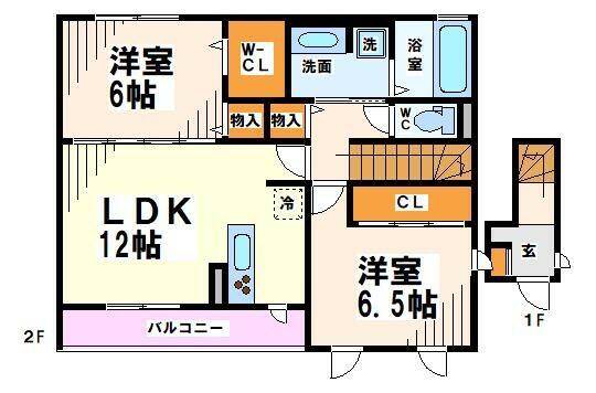 東京都府中市小柳町５丁目(賃貸アパート2LDK・2階・64.56㎡)の写真 その2
