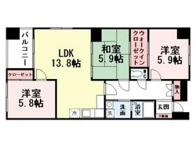 福岡県北九州市小倉南区南方５丁目（賃貸マンション3LDK・6階・71.36㎡） その2