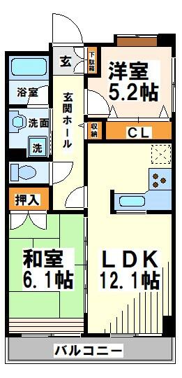 東京都府中市清水が丘３丁目(賃貸マンション2LDK・2階・55.22㎡)の写真 その2