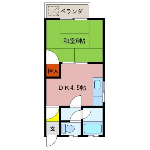 三重県松阪市久保町(賃貸アパート1DK・2階・25.92㎡)の写真 その2