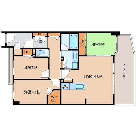 レイセニット奈良グランヴェルジェ 302｜奈良県奈良市肘塚町(賃貸マンション3LDK・3階・70.18㎡)の写真 その2