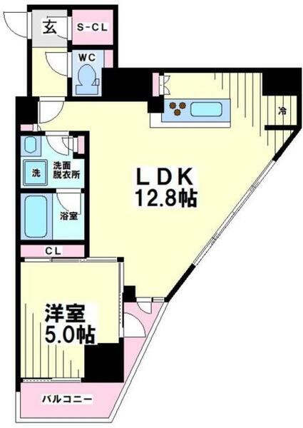 東京都渋谷区笹塚２丁目(賃貸マンション1LDK・9階・41.30㎡)の写真 その2