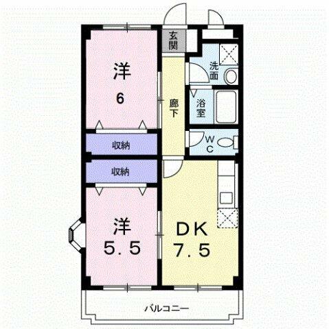 グランシャリオⅡ｜千葉県千葉市中央区大巌寺町(賃貸マンション2DK・1階・49.00㎡)の写真 その2