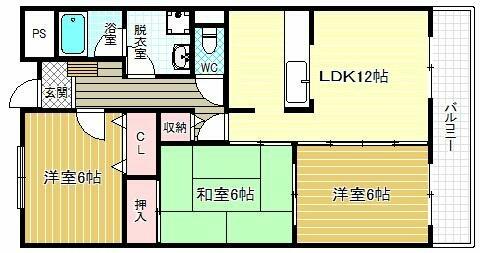 リバーサイド藤井寺｜大阪府藤井寺市小山８丁目(賃貸マンション3LDK・3階・68.00㎡)の写真 その2