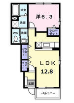 アスール　シエロ 105 ｜ 三重県伊勢市御薗町新開（賃貸アパート1LDK・1階・46.49㎡） その2