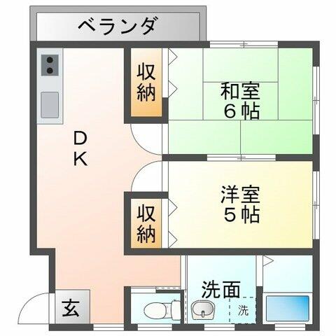 メゾンフジタ 201｜大阪府岸和田市上町(賃貸アパート2DK・2階・53.15㎡)の写真 その2