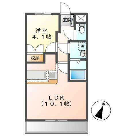 Ｐｅａｒ－Ｃｏｕｒｔ２（ピィアコートツー）｜茨城県つくば市天久保３丁目(賃貸アパート1LDK・1階・36.00㎡)の写真 その2