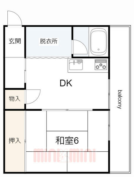 兵庫県尼崎市稲葉元町２丁目(賃貸アパート1DK・2階・28.35㎡)の写真 その1