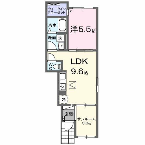 モナローム・シェリⅡ 102｜愛知県一宮市開明字樋西(賃貸アパート1LDK・1階・40.11㎡)の写真 その2