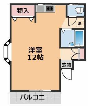 さかもとハイツ・ 302｜愛媛県松山市束本２丁目(賃貸マンション1R・3階・25.00㎡)の写真 その2