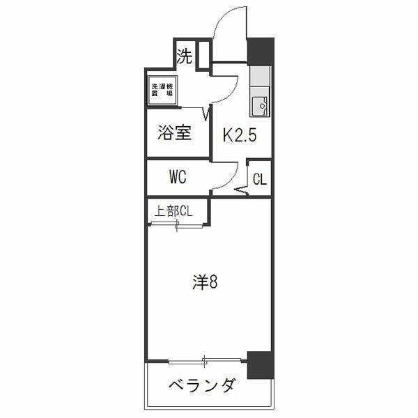 グランコート千種 206｜愛知県名古屋市千種区仲田２丁目(賃貸マンション1K・2階・24.36㎡)の写真 その2