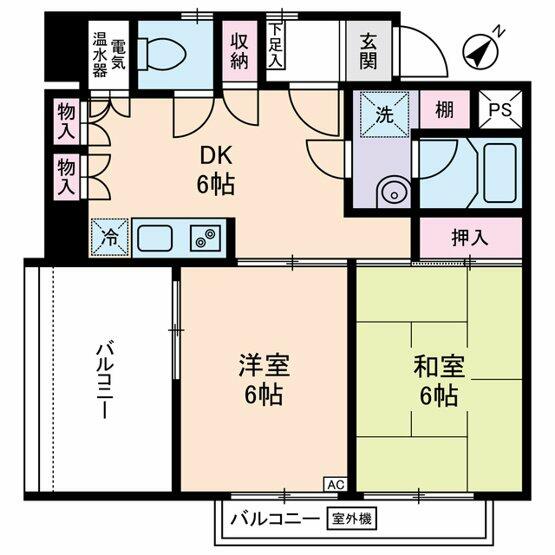 スカイスペースⅡ｜東京都北区滝野川５丁目(賃貸マンション2DK・4階・39.85㎡)の写真 その2