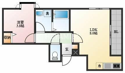 長崎県長崎市西山２丁目(賃貸アパート1LDK・3階・31.02㎡)の写真 その2