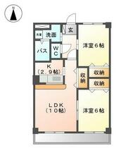 ピュアタウン２１ 302 ｜ 愛知県名古屋市西区長先町（賃貸マンション2LDK・2階・57.33㎡） その2