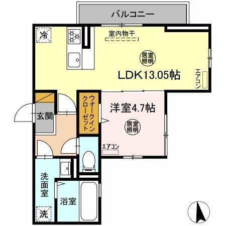 ロイヤルガーデンソラーナ｜千葉県四街道市物井(賃貸アパート1LDK・2階・43.05㎡)の写真 その2