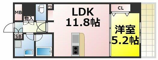 コージー千島｜大阪府大阪市大正区千島３丁目(賃貸マンション1LDK・5階・42.36㎡)の写真 その2