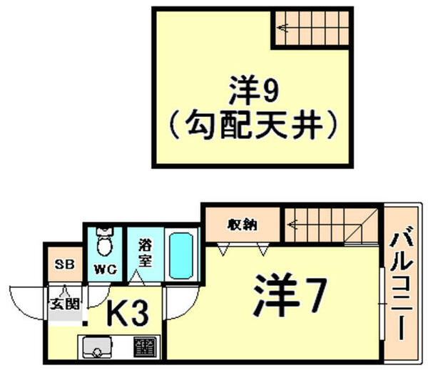 プレアデス 703｜兵庫県尼崎市東園田町５丁目(賃貸マンション2K・7階・36.90㎡)の写真 その2