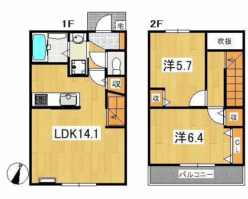 （仮称）石神井台７丁目計画 0102｜東京都練馬区石神井台７丁目(賃貸タウンハウス2LDK・--・60.45㎡)の写真 その1