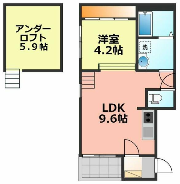 ミレニア栄生 102｜愛知県名古屋市西区栄生２丁目(賃貸アパート1LDK・1階・34.04㎡)の写真 その2