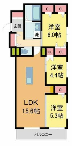 ＨＥＢＥＬ　ＭＡＩＳＯＮ甲子園｜兵庫県西宮市上鳴尾町(賃貸マンション3LDK・1階・76.84㎡)の写真 その2