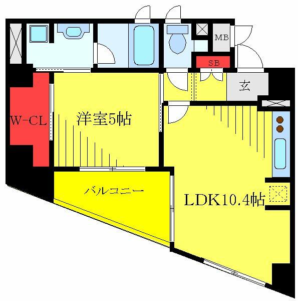 埼玉県川口市幸町２丁目(賃貸マンション1LDK・10階・41.89㎡)の写真 その2