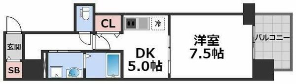 プレサンス堺筋本町駅前｜大阪府大阪市中央区南本町１丁目(賃貸マンション1DK・13階・34.80㎡)の写真 その2