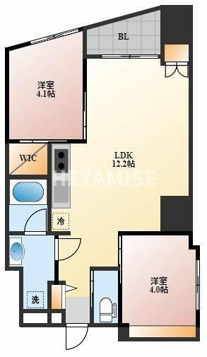 長崎県長崎市麹屋町(賃貸マンション2LDK・7階・44.67㎡)の写真 その2