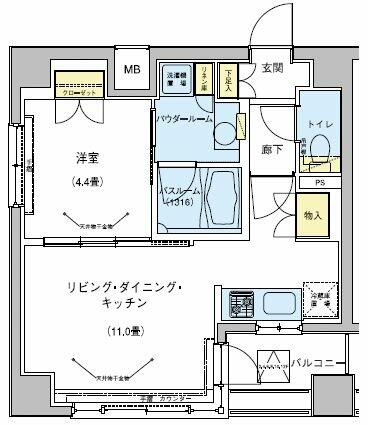 ドゥーエ五反田｜東京都品川区東五反田１丁目(賃貸マンション1LDK・7階・38.40㎡)の写真 その2