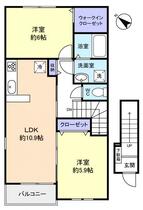 キャッスルアントレⅡ 201 ｜ 千葉県八千代市米本（賃貸アパート2LDK・2階・57.19㎡） その2