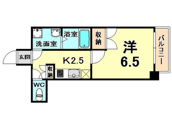 ディアさくら夙川 302｜兵庫県西宮市神楽町(賃貸マンション1K・3階・25.00㎡)の写真 その2