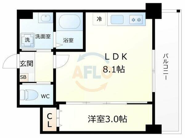 テラ西九条｜大阪府大阪市此花区梅香１丁目(賃貸マンション1LDK・6階・28.00㎡)の写真 その2