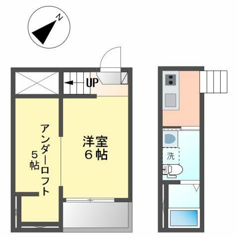 愛知県名古屋市西区平中町（アパート）の賃貸物件205の間取り